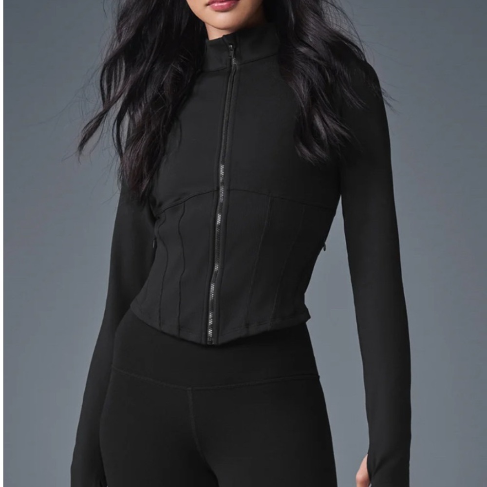 Alo Corset Full Zip Jacket 🐦‍⬛